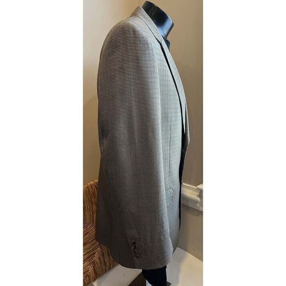 Jos A Banks Signature Gold Sports Coat Mens 39R Houndstooth Silk Wool Old Money - Picture 8 of 16